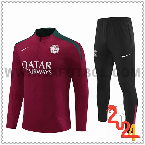 Chandal Futbol PSG Rojo/Verde/Negro 2024 2025