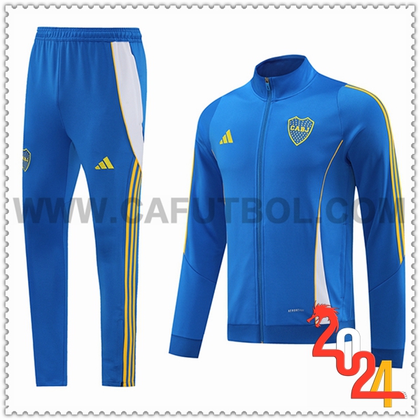 Chandal Futbol Chaquetas Adidas Azul/Blanco/Amarillo 2024 2025