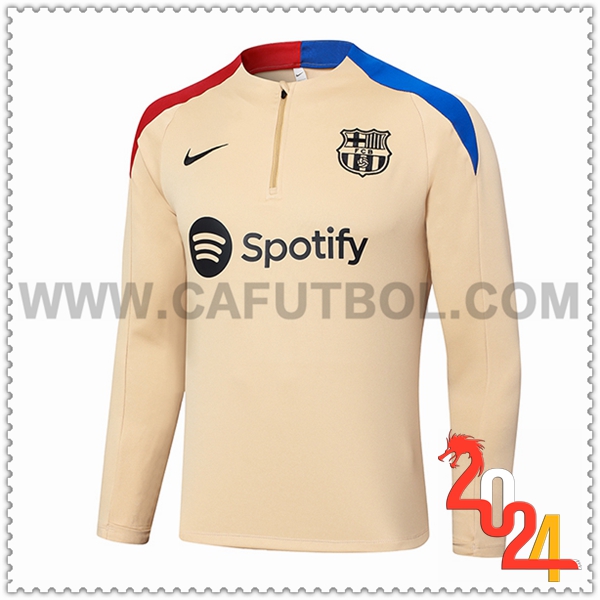 Sudadera Entrenamiento FC Barcelona Beige/Azul/Rojo 2024 2025