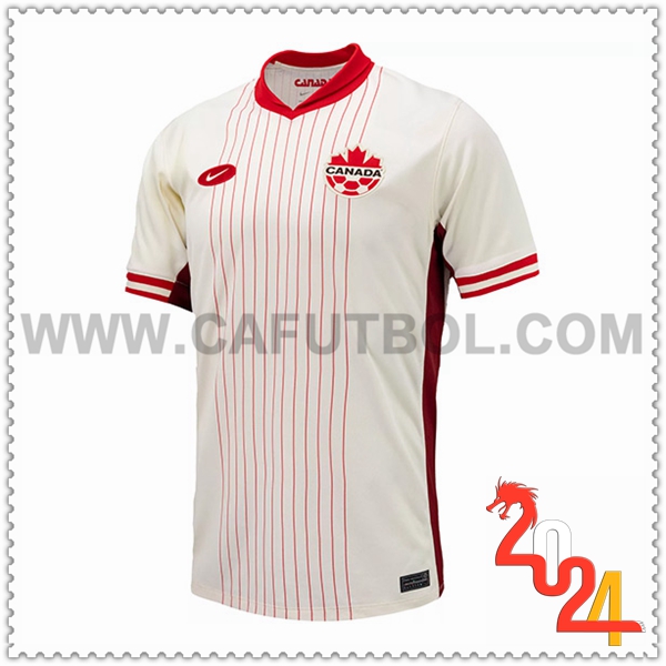 Segunda Camiseta Futbol Canada Blanca Eurocopa 2024