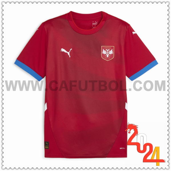 Primera Camiseta Futbol Serbia Rojo Eurocopa 2024