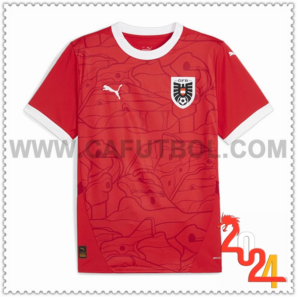 Primera Camiseta Futbol Austria Rojo Eurocopa 2024