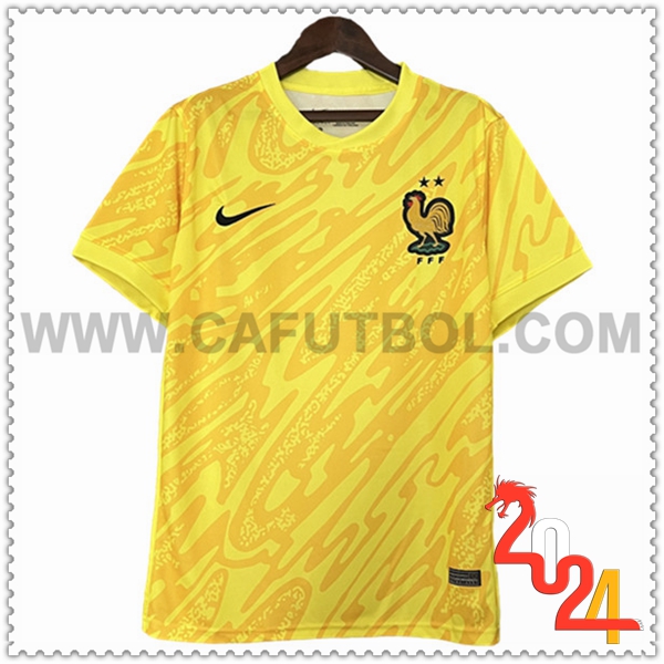 Camiseta Futbol Portero Francia AMARILLO Eurocopa 2024