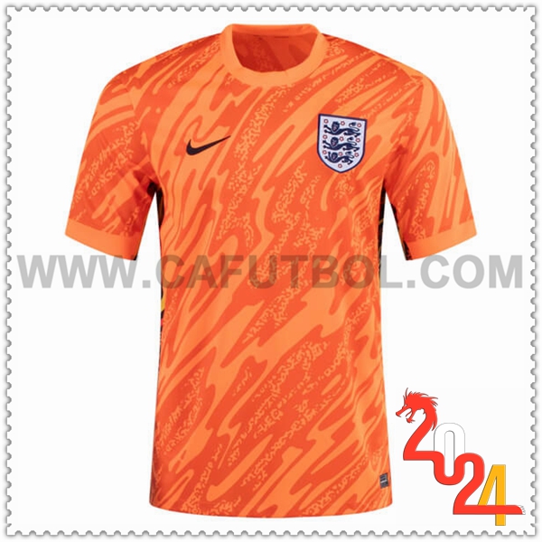 Camiseta Futbol Portero Inglaterra Naranja Eurocopa 2024