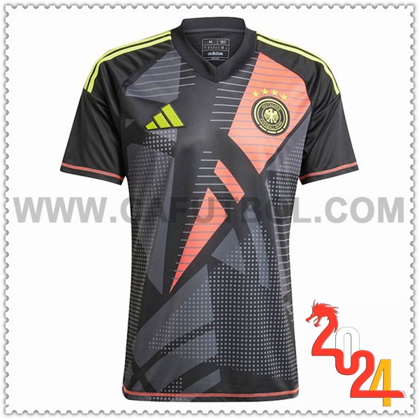 Camiseta Futbol Portero Alemania Negra Eurocopa 2024