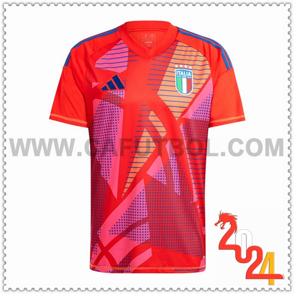 Camiseta Futbol Portero Italia Rojo Eurocopa 2024