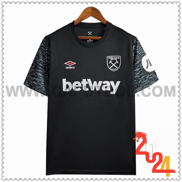 Tercero Camiseta Futbol West Ham Negra 2024 2025