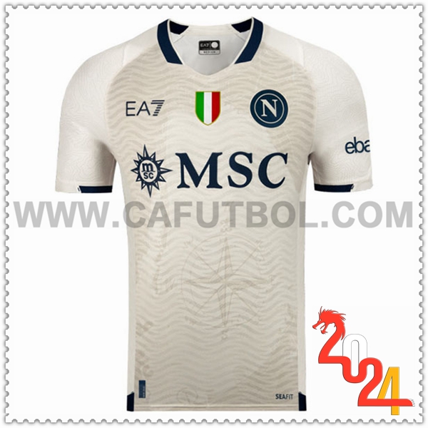 Camiseta Futbol SSC Napoles Blanca EA7 Everywhere 2024 2024 2025