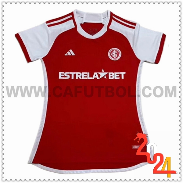 Primera Camiseta Futbol Internacional Mujer Rojo 2024 2025