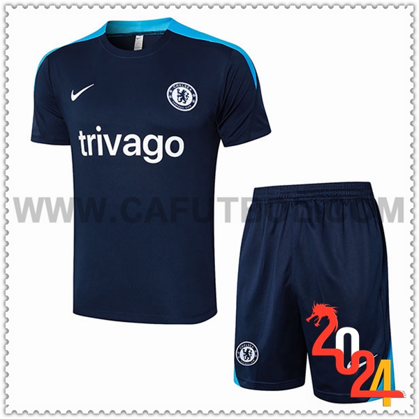 Camiseta Entrenamiento + Cortos FC Chelsea Azul Oscuro 2024 2025
