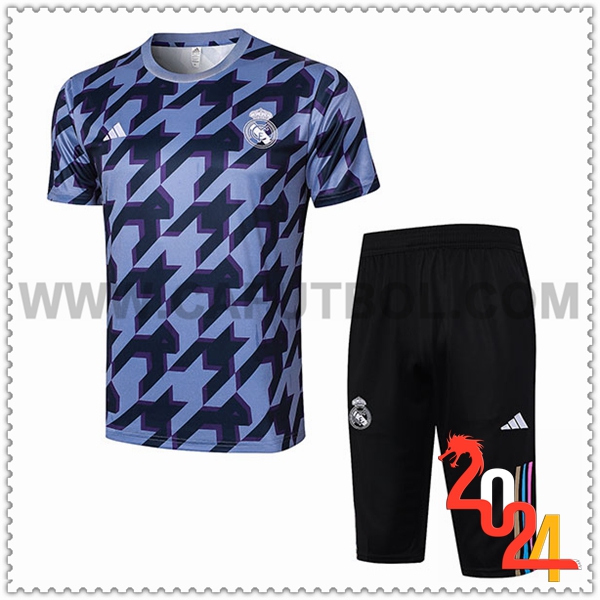 Camiseta Entrenamiento + Cortos Real Madrid Negro/Violeta 2024 2025
