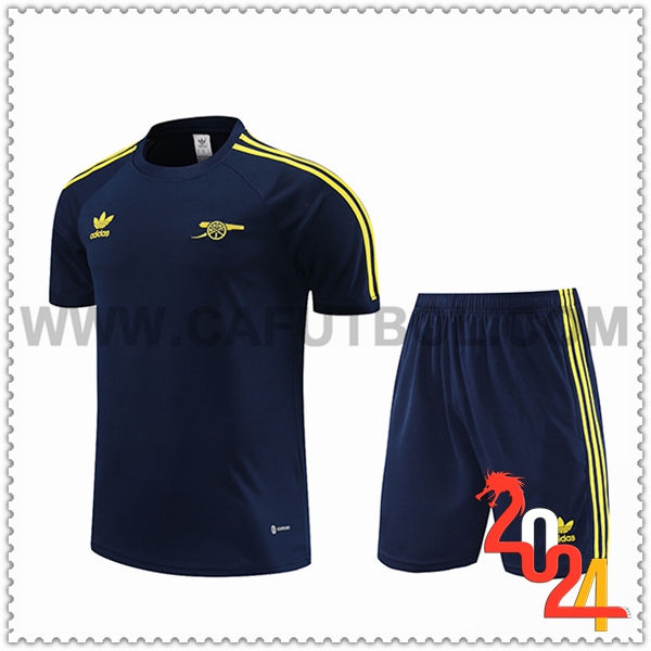 Camiseta Entrenamiento + Cortos Arsenal Azul Oscuro 2024 2025