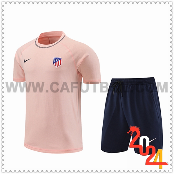 Camiseta Entrenamiento + Cortos Atletico Madrid Rosa 2024 2025