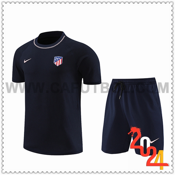 Camiseta Entrenamiento + Cortos Atletico Madrid Negro 2024 2025