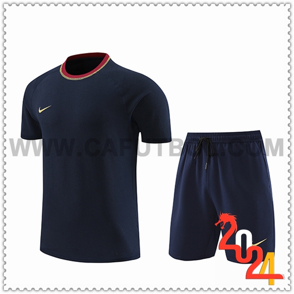 Camiseta Entrenamiento + Cortos Nike Azul Oscuro 2024 2025