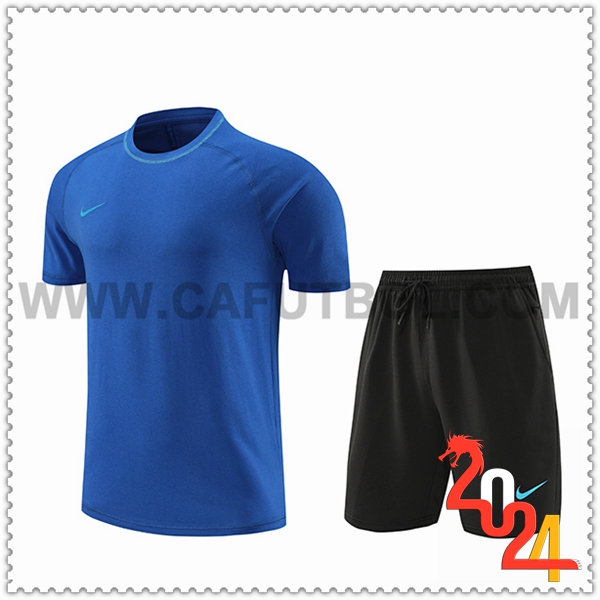 Camiseta Entrenamiento + Cortos Nike Azul 2024 2025