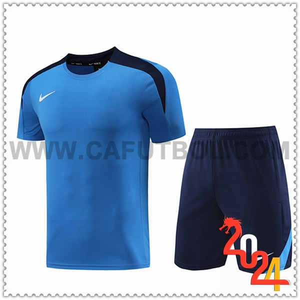 Camiseta Entrenamiento + Cortos Nike Azul 2024 2025 -02