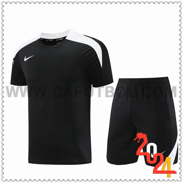 Camiseta Entrenamiento + Cortos Nike Negro/Blanco 2024 2025