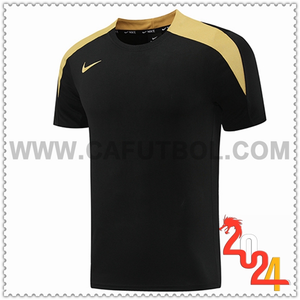 Camiseta Entrenamiento Nike Negro/Amarillo 2024 2025