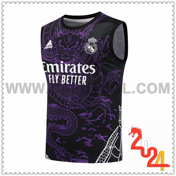 Chalecos De Futbol Real Madrid Violeta/Negro 2024 2025