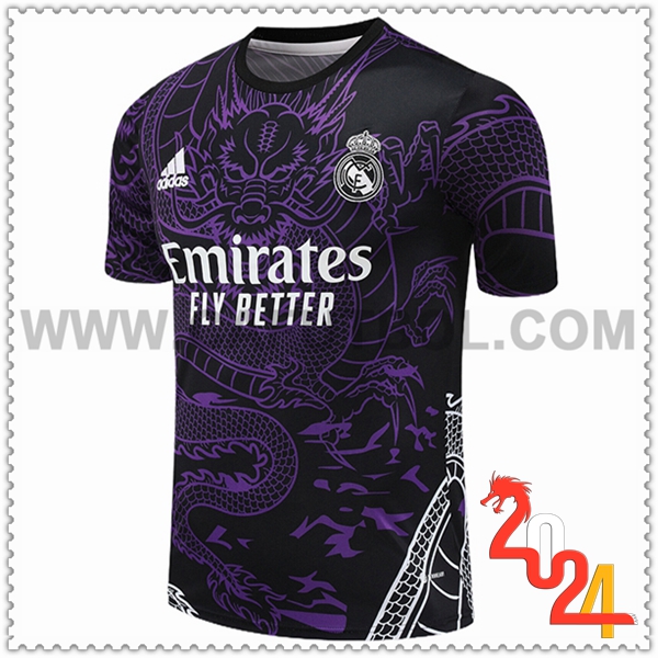 Camiseta Entrenamiento Real Madrid Violeta/Negro 2024 2025