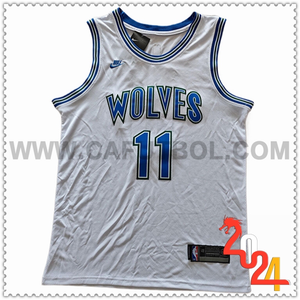 Camisetas De Futbol Minnesota Timberwolves (REID #11) 2024/25 Blanco/Azul