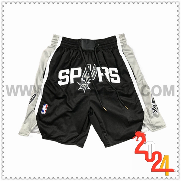 Cortos NBA San Antonio Spurs 2024/25 Negro/Gris/Blanco