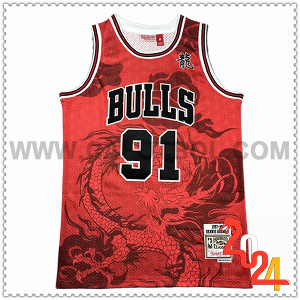 Camisetas De Futbol Chicago Bulls (RODMAN #91) 2024/25 Rojo