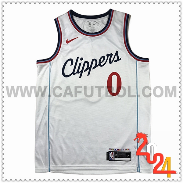 Camisetas De Futbol Los Angeles Clippers (WESTBROOK #0) 2024/25 Blanco