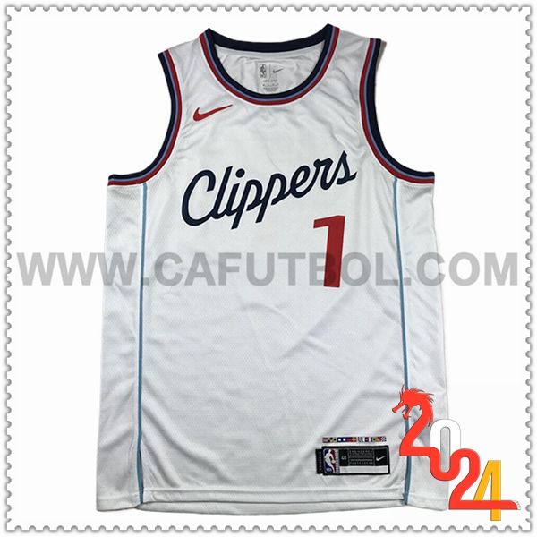 Camisetas De Futbol Los Angeles Clippers (HARDEN #1) 2024/25 Blanco