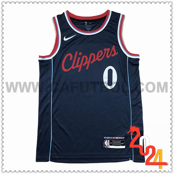 Camisetas De Futbol Los Angeles Clippers (WESTBROOK #0) 2024/25 Azul Oscuro