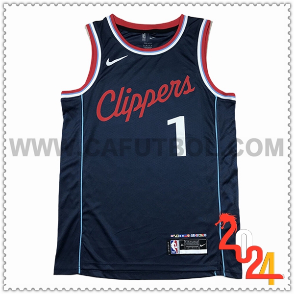 Camisetas De Futbol Los Angeles Clippers (HARDEN #1) 2024/25 Azul Oscuro