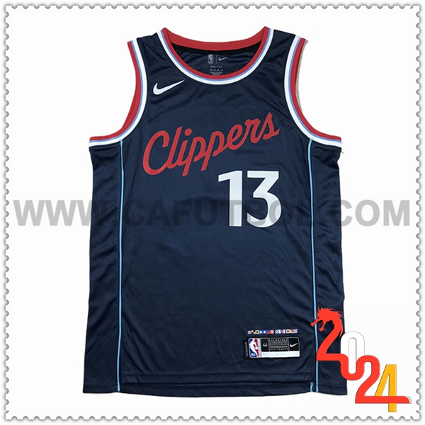 Camisetas De Futbol Los Angeles Clippers (GEORGE #13) 2024/25 Azul Oscuro