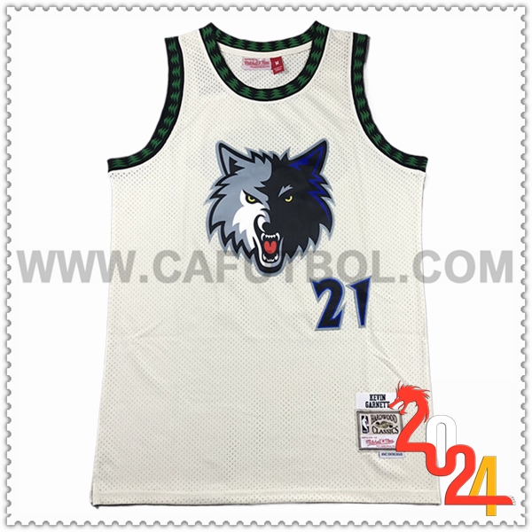 Camisetas De Futbol Minnesota Timberwolves (GARNETT #21) 2024/25 Blanco