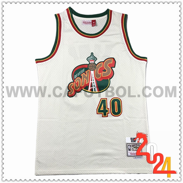 Camisetas De Futbol Oklahoma City Thunder (KEMP #40) 2024/25 Blanco/Verde