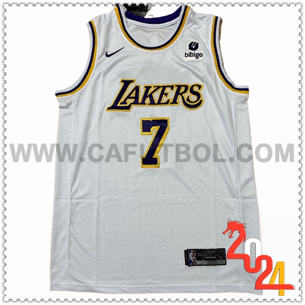 Camisetas De Futbol Los Angeles Lakers (ANTHONY #7) 2024/25 Blanco/Negro