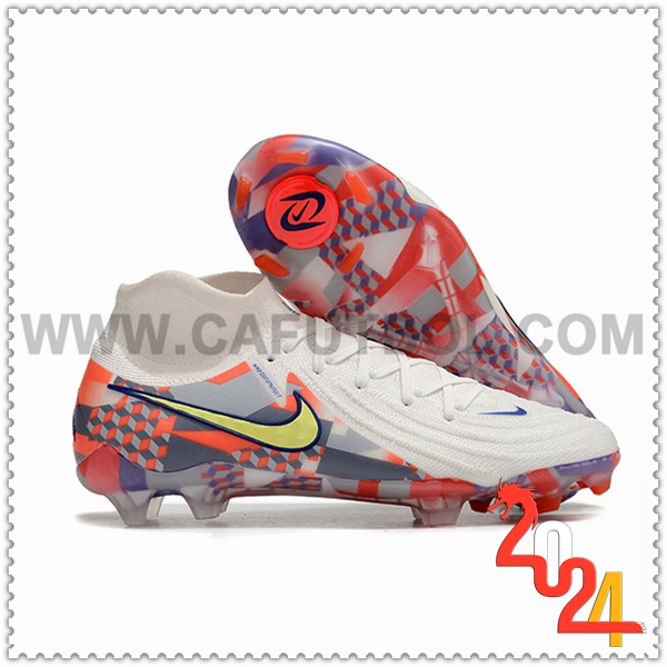 Nike Botas De Fútbol Phantom Luna Elite NU FG Blanco/Gris/Naranja