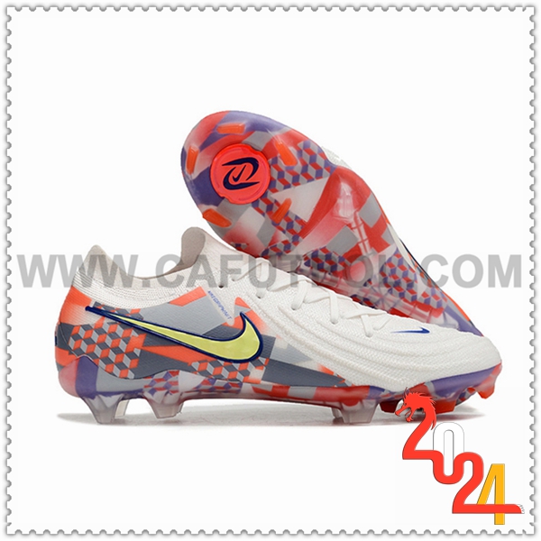 Nike Botas De Fútbol Phantom Luna Elite NU FG Blanco/Gris/Naranja -02