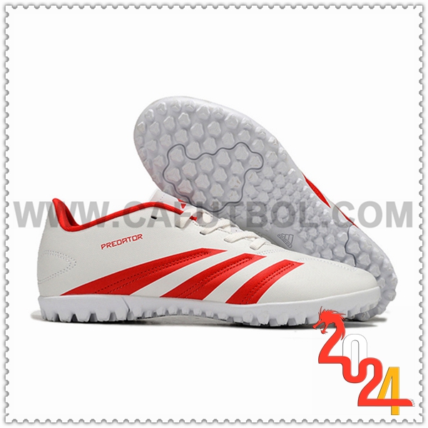 Adidas Botas De Fútbol Predator Club TF Blanco/Rojo