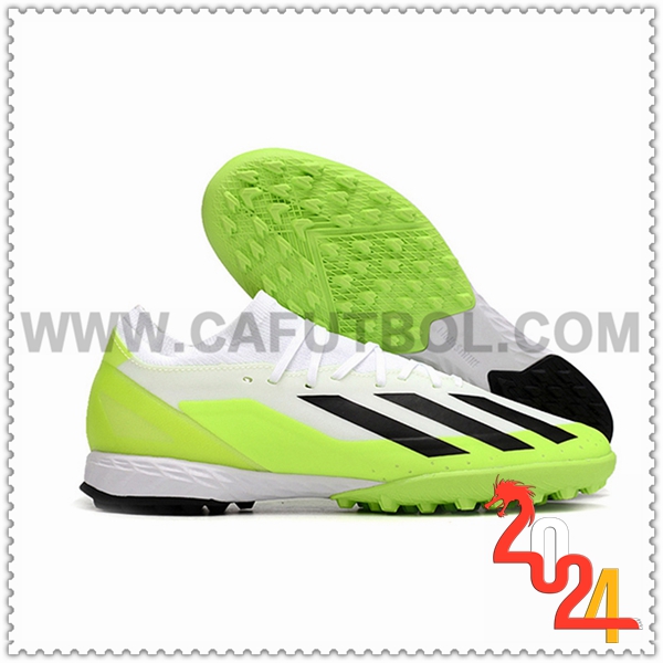 Adidas Botas De Fútbol X CRAZYFAST.3 TF BOOTS Blanco/Negro/Verde