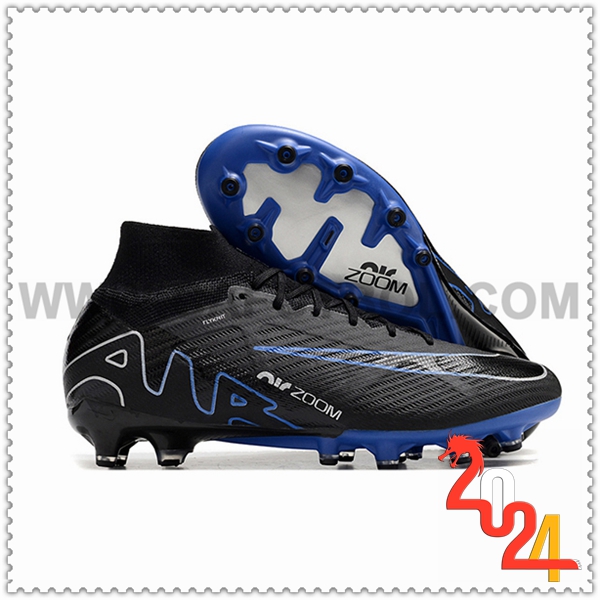 Nike Botas De Fútbol Air Zoom Mercurial Superfly IX Elite AG Negro/Azul