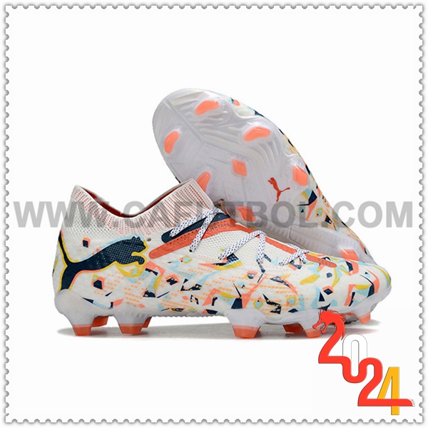 PUMA Botas De Fútbol FUTURE 7 ULTIMATE FG/AG Blanco/Negro/Naranja