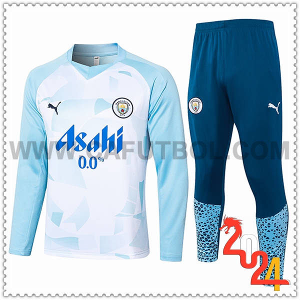 Chandal Futbol Manchester City Blanco/Azul 2024 2025