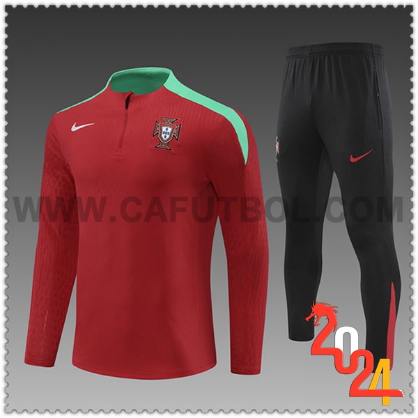 Chandal Futbol Portugal Ninos Rojo/Verde 2024 2025