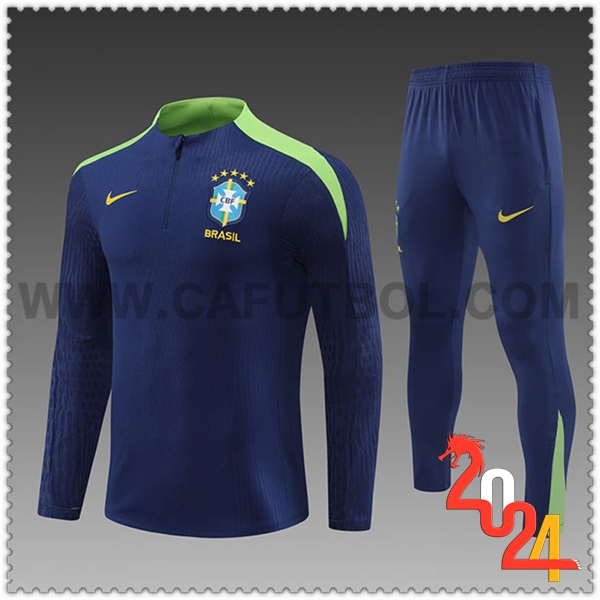 Chandal Futbol Brasil Ninos Azul/Verde 2024 2025