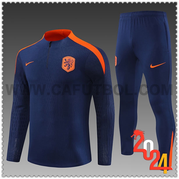 Chandal Futbol Países Bajos Ninos Azul/Naranja 2024 2025