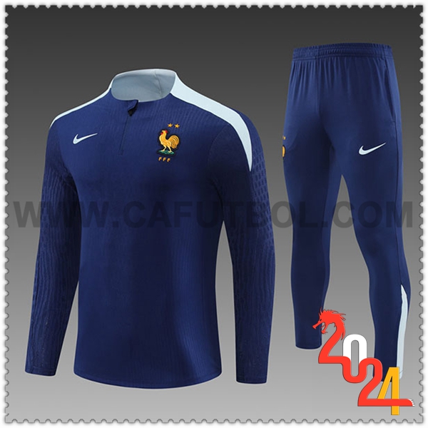 Chandal Futbol Francia Ninos Azul marino 2024 2025