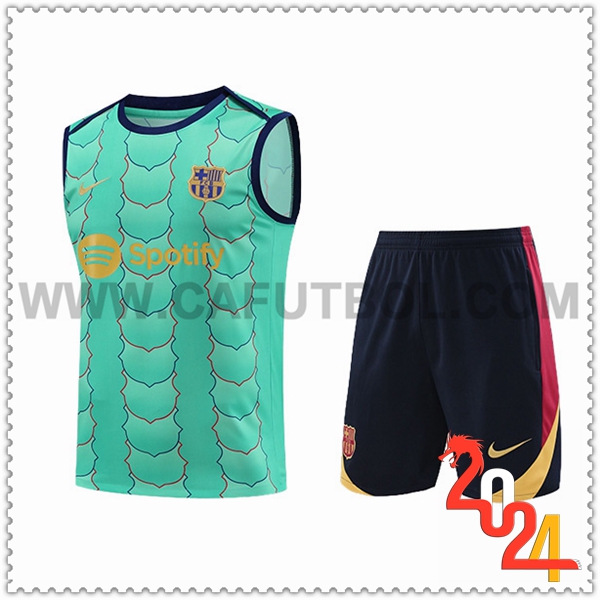 Camiseta Entrenamiento sin mangas FC Barcelona Verde 2024 2025