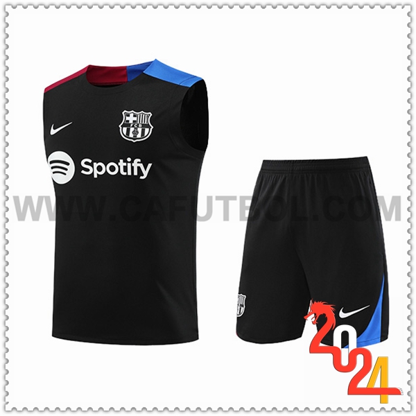 Camiseta Entrenamiento sin mangas FC Barcelona Negro/Azul/Rojo 2024 2025