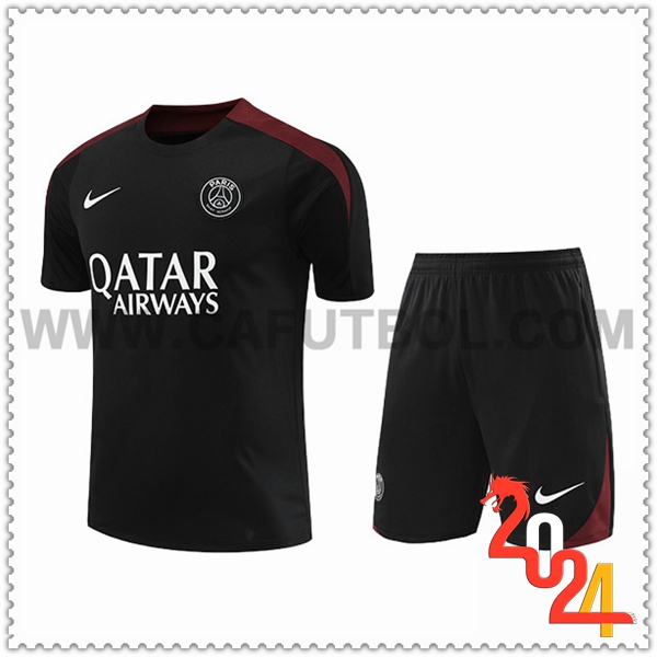 Camiseta Entrenamiento PSG Negro/Rojo 2024 2025